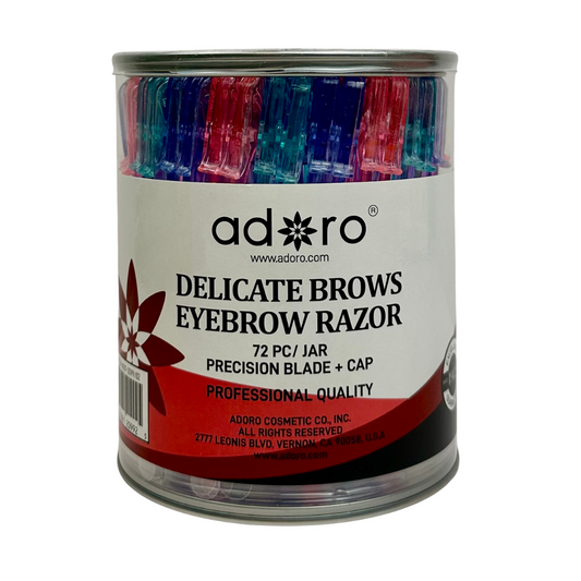 Adoro Delicate Brows Eyebrow Razor 72pc Jar