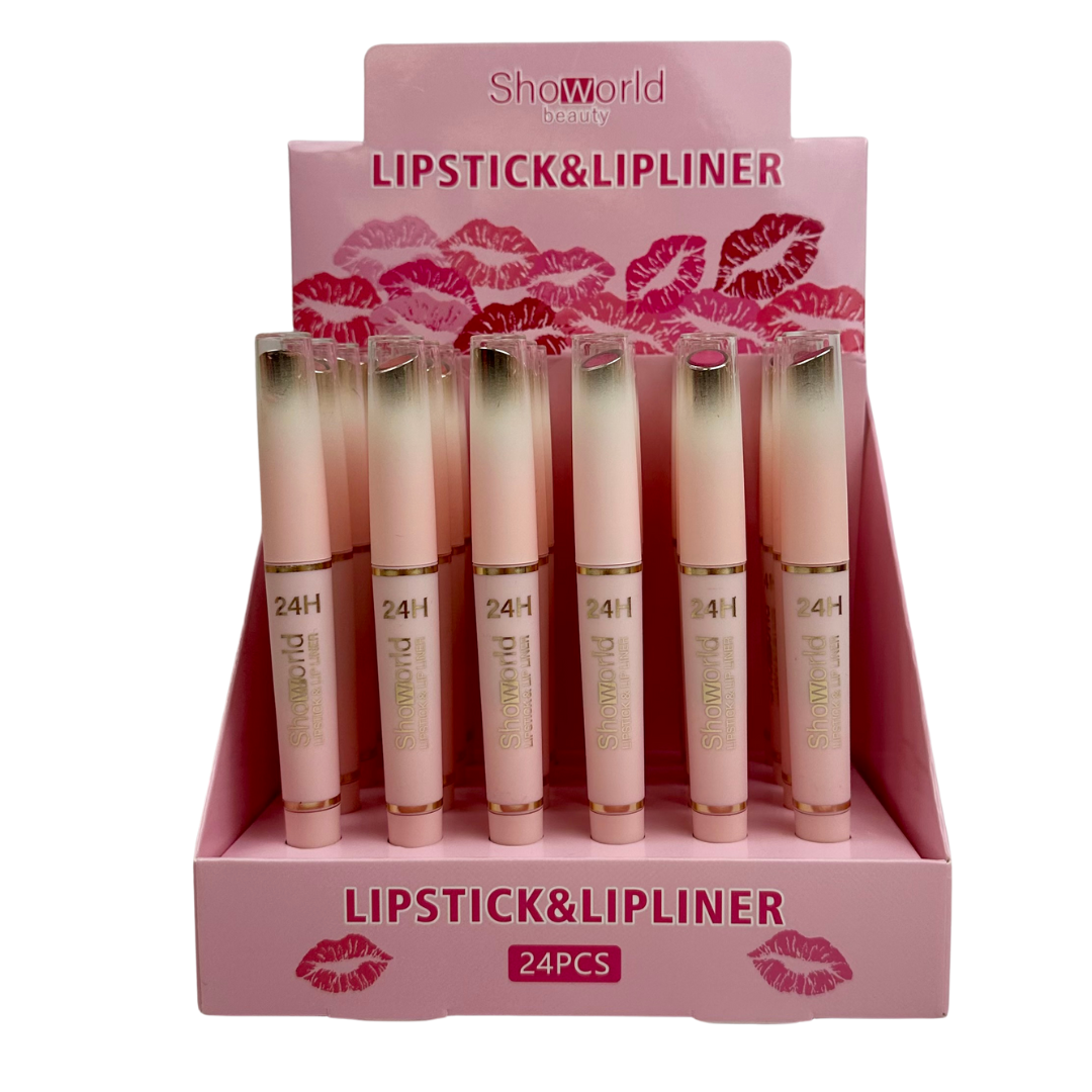 32046 Lipstick & Lipliner Pink/Nude Tones Display