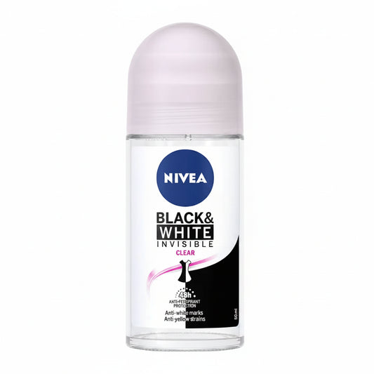 Nivea Black & White Woman Invisible Clear Roll-on Deodorant Antiperspirant 72Hr Protection