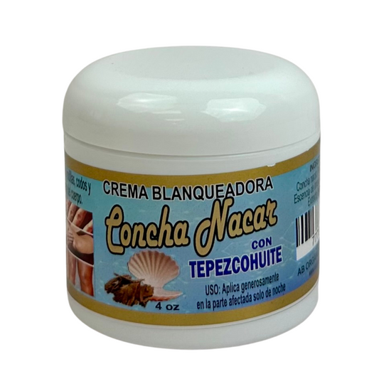 Crema Blanqueadora Concha Nácar con Tepezcohuite de Noche 4oz