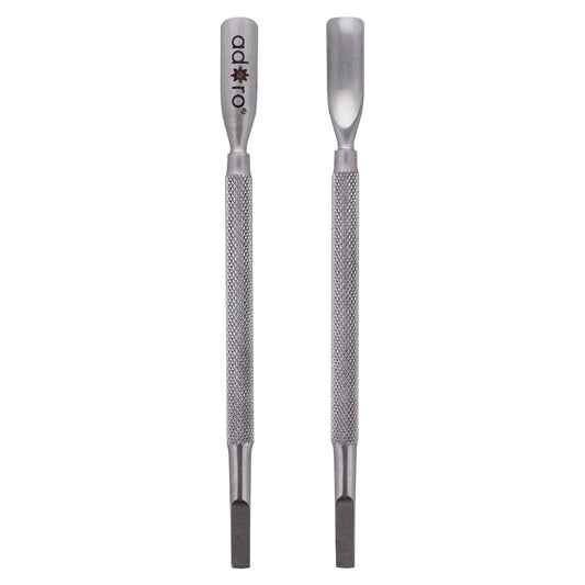 30616 Adoro Stainless Steel Dual End Cuticle Pusher W Sharp Edge Spoon (3PCS)