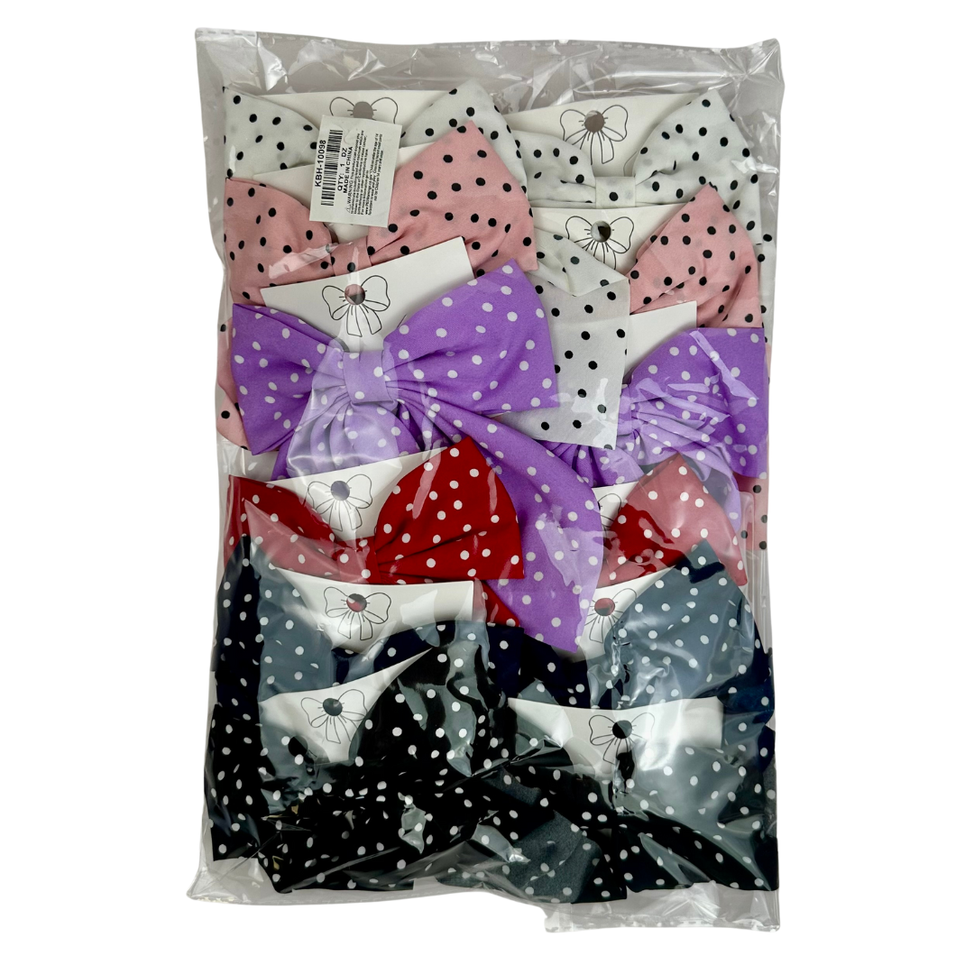 KBH-10098 Polka Dot Bows 12pc Set