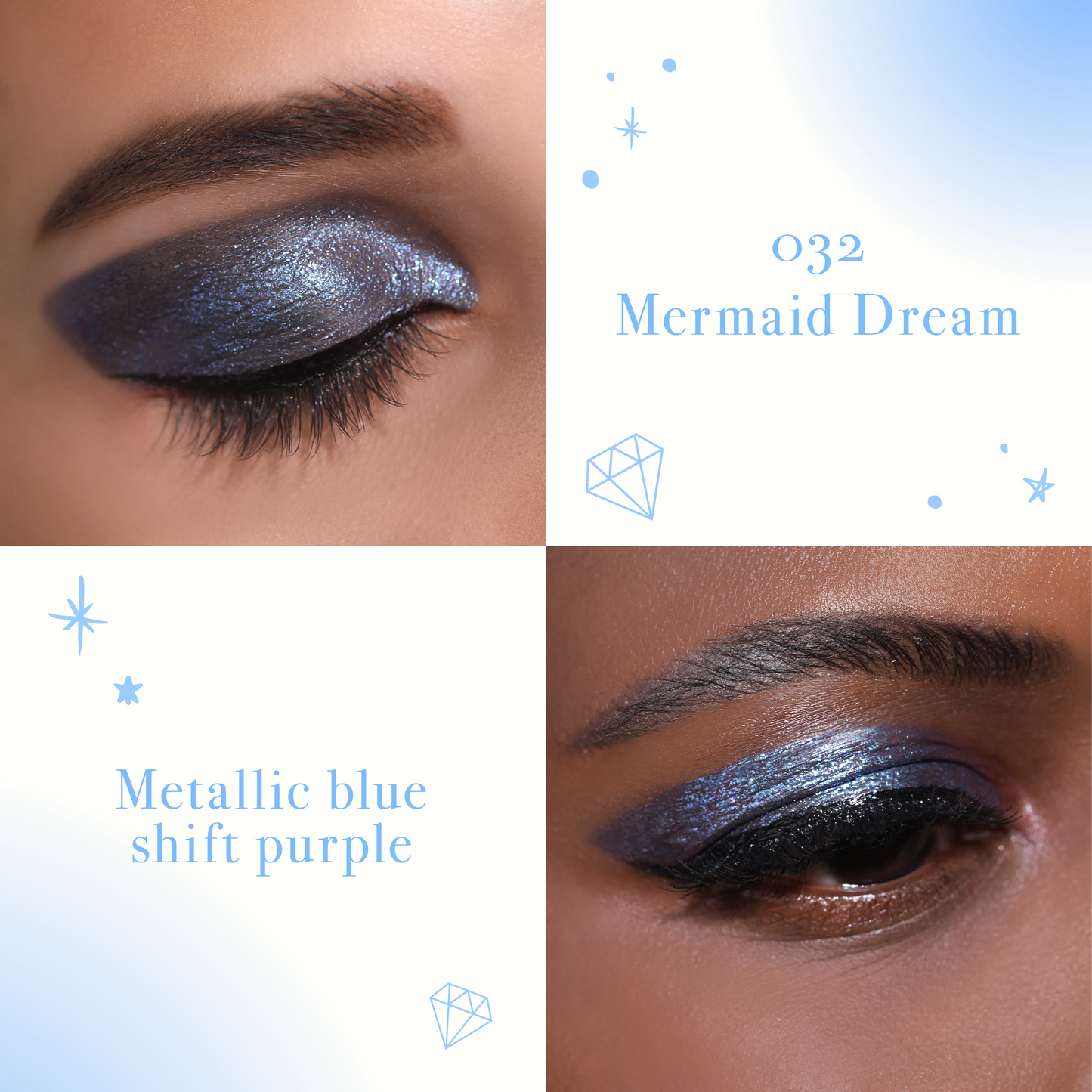 Diamond Daze Liquid Shadow (DLS 032, Mermaid Dream) 3pc Bundle