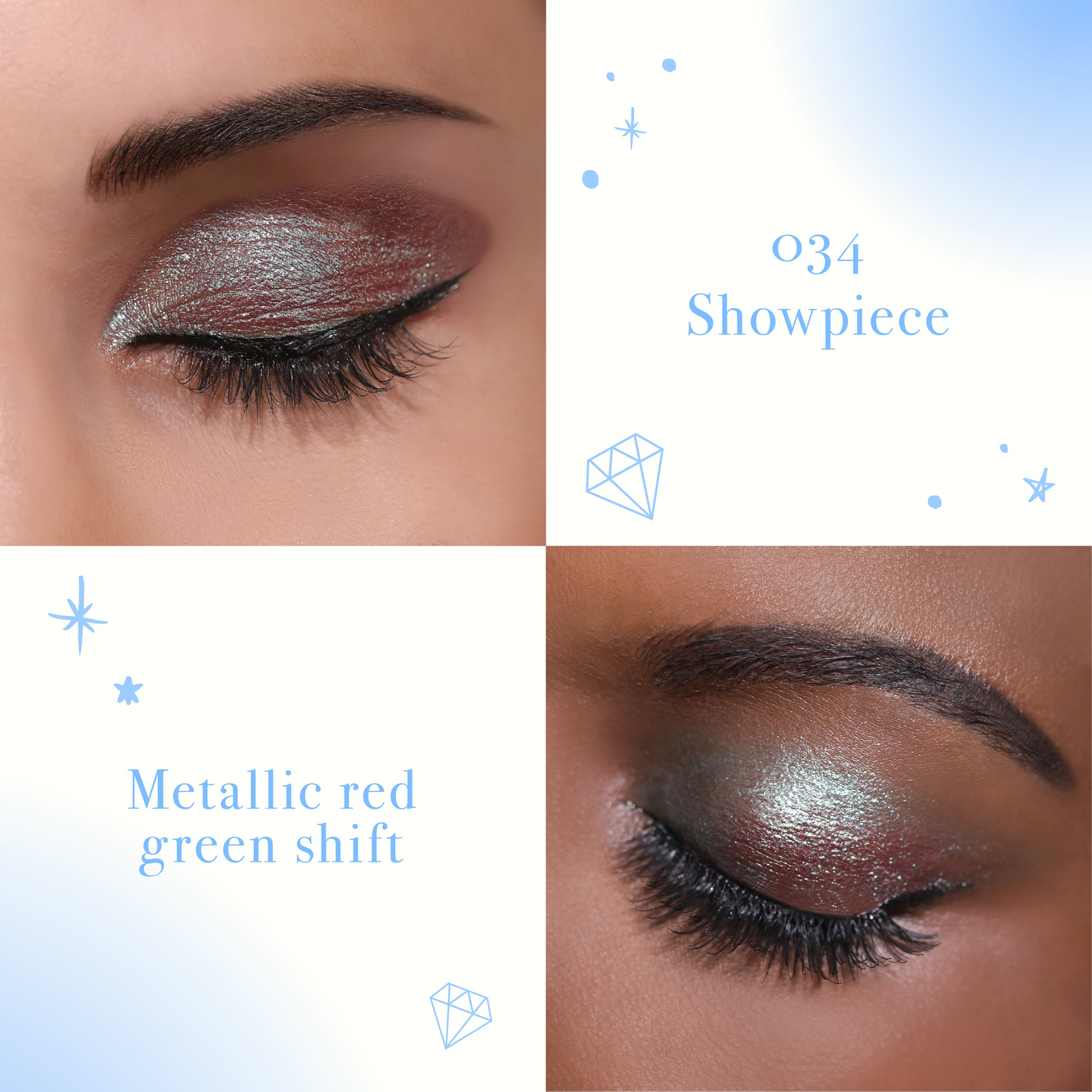 Diamond Daze Liquid Shadow (034, Showpiece) 3pc Bundle