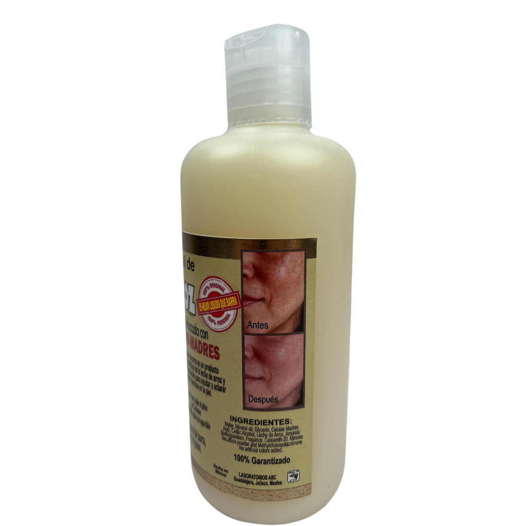 Jabón Líquido Facial y Corporal de Leche de Arroz 8oz