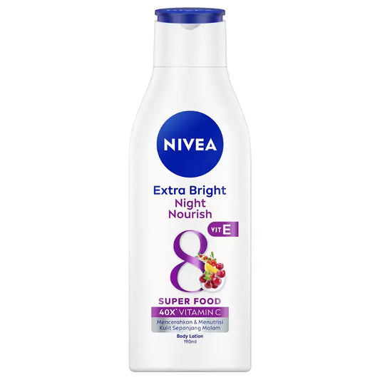 Nivea Body Lotion Extra Bright Night Nourish (190ml)