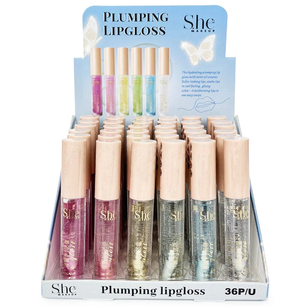 LG22 She Makeup Plumping Lipgloss Display