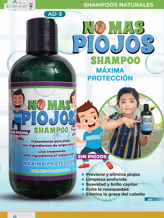 AD-3 No Mas Piojos Shampoo 500ml/16.91oz
