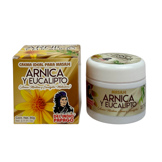 Del Indio Papago Crema  de Armica y Eucalipto para Masaje 60g