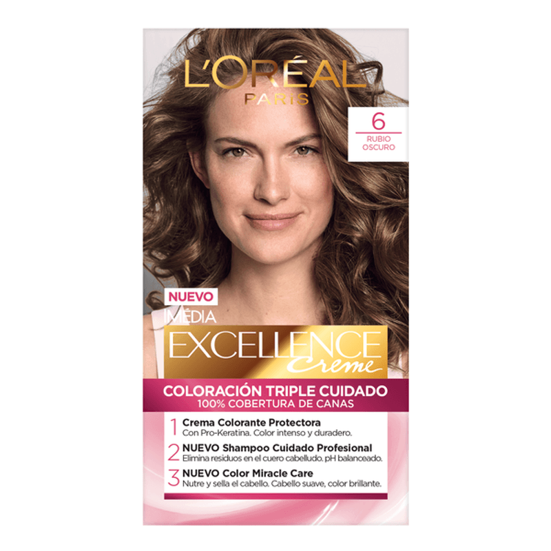 L'Oréal Tinte Imédia Excellence Creme 6-Rubio Oscuro
