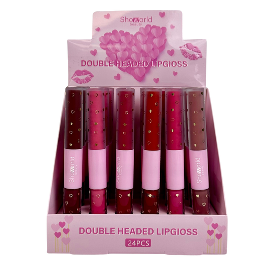 32043-B Double Headed Lipgloss Display Red Tones