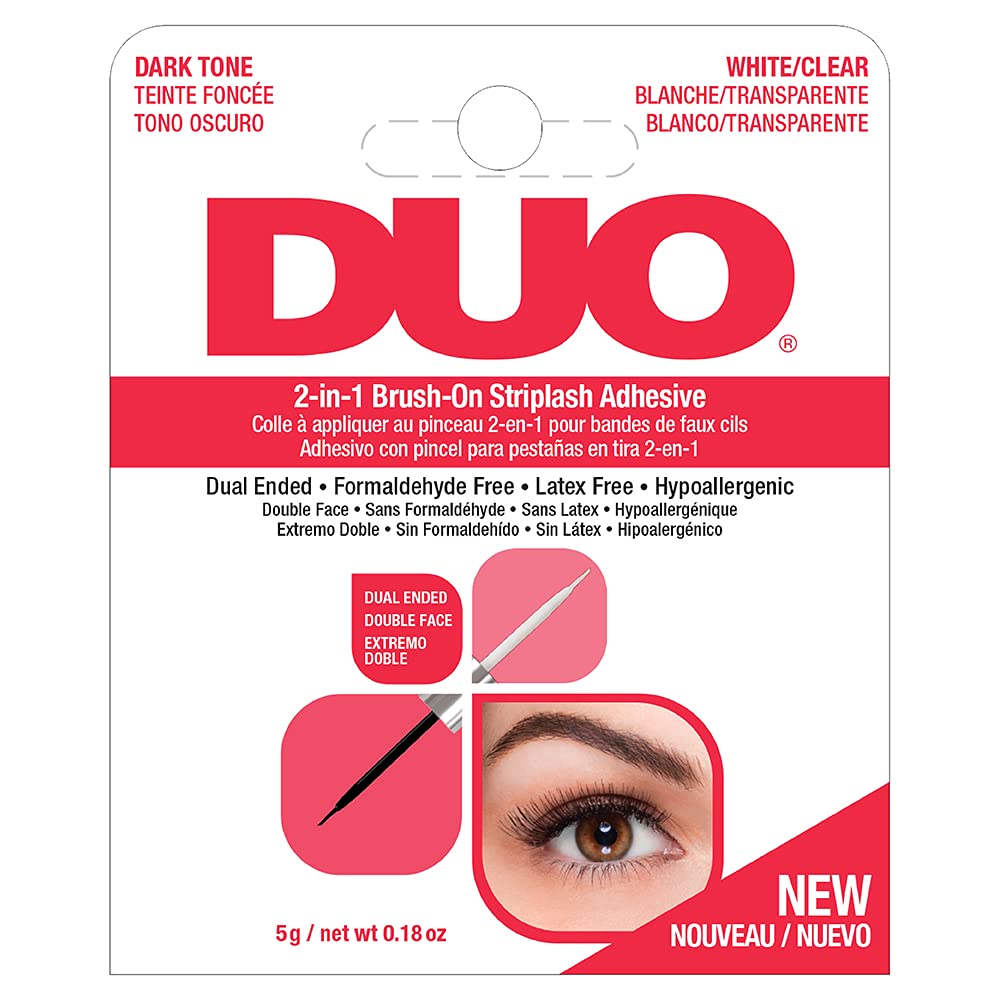 Red DUO Glue - Dual Ended Two Color Clear/Dark 6pc Pack