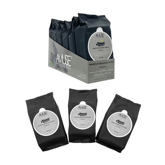 AM624 AMUSE Charcoal  Makeup Remover Wipes Display