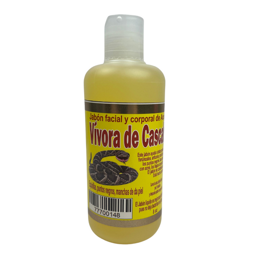 Jabón Líquido Facial y Corporal de Aceite de Vibora de Cascabel 8oz