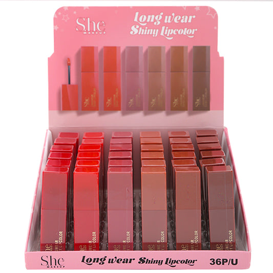 LG18 She Makeup Ling Wear Shiny Lipcolor Display