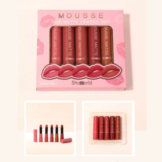 M32011-1 Five Matte Lipstick Set - Gentle Pink