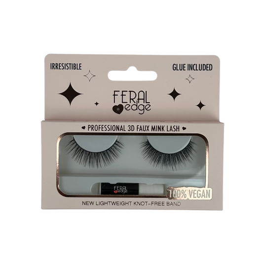 Irresistible 12pc Set - Feral Edge 3D Faux Mink Lashes with Lash Glue