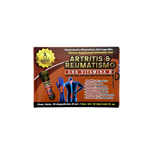 Artritis y Reumatismo con Vitamina D 10 Ampolletas 25 ml