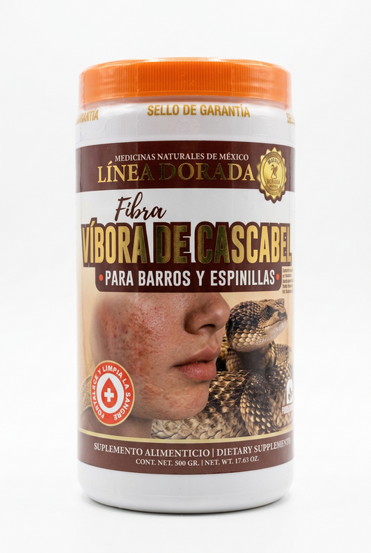Fibra Vibora de Cascabel Para Barros y Espinillas Cont. 500 g