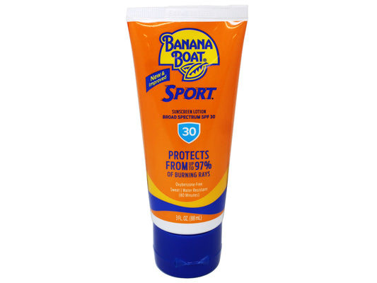 Banana Boat Sport Ultra SPF 30 Sunscreen Lotion, Travel Size 3oz  (3PACK)
