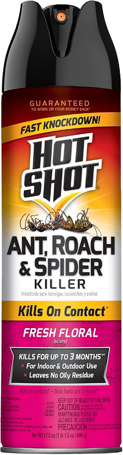 Hot Shot Ant, Roach & Germ Killer Spray 15oz Fresh Floral Scent