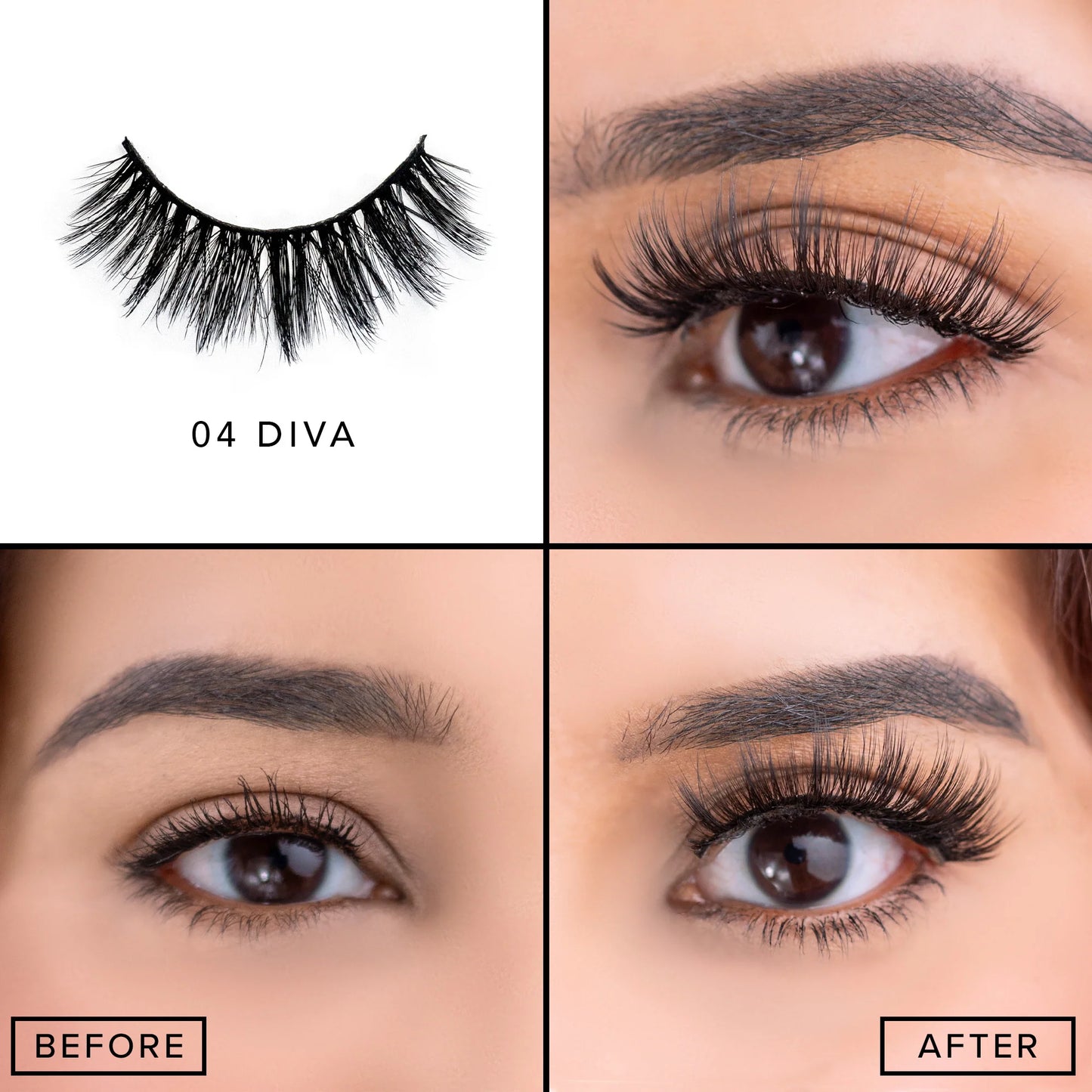 #280 Italia Deluxe Lash Out 3D Mink Lashes 12pc Set - 04 Diva