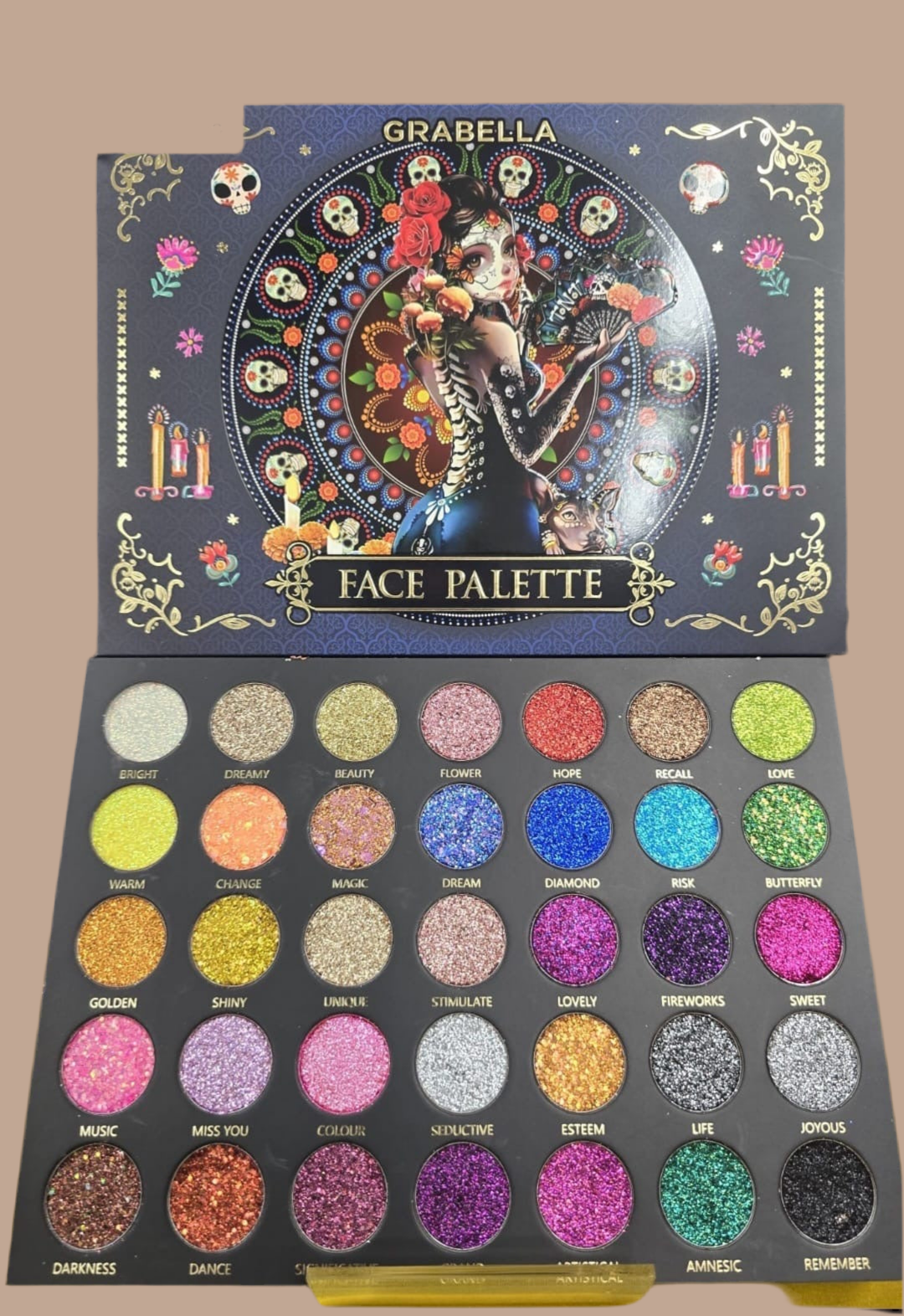 Catrina 35 Color Glitter Palette.