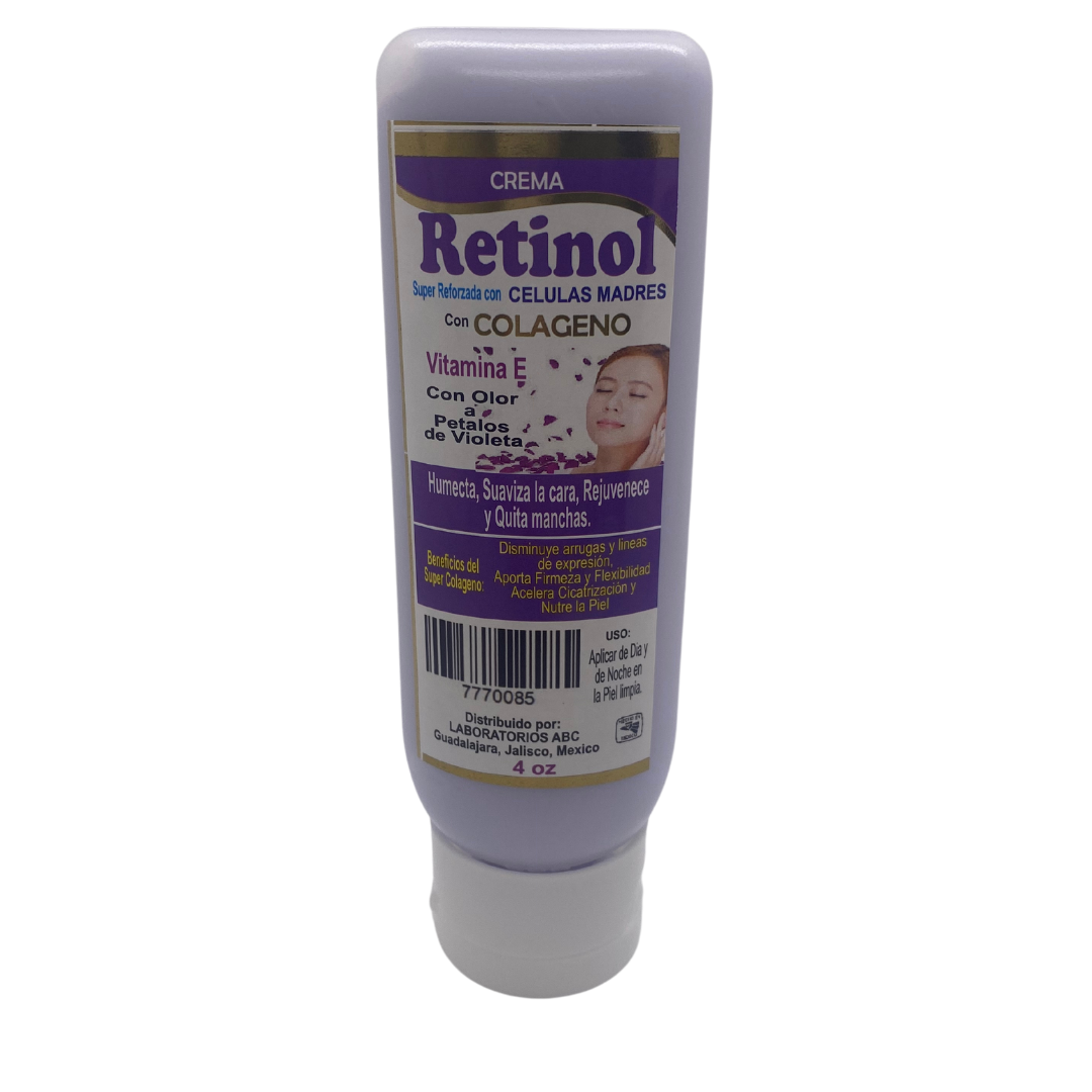 Crema de Retinol con Colageno Super Reforzada con Celulas Madres 4OZ