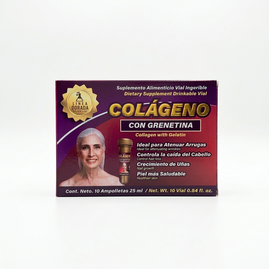 Colageno con Grenetina 10 Ampolletas 25 ml