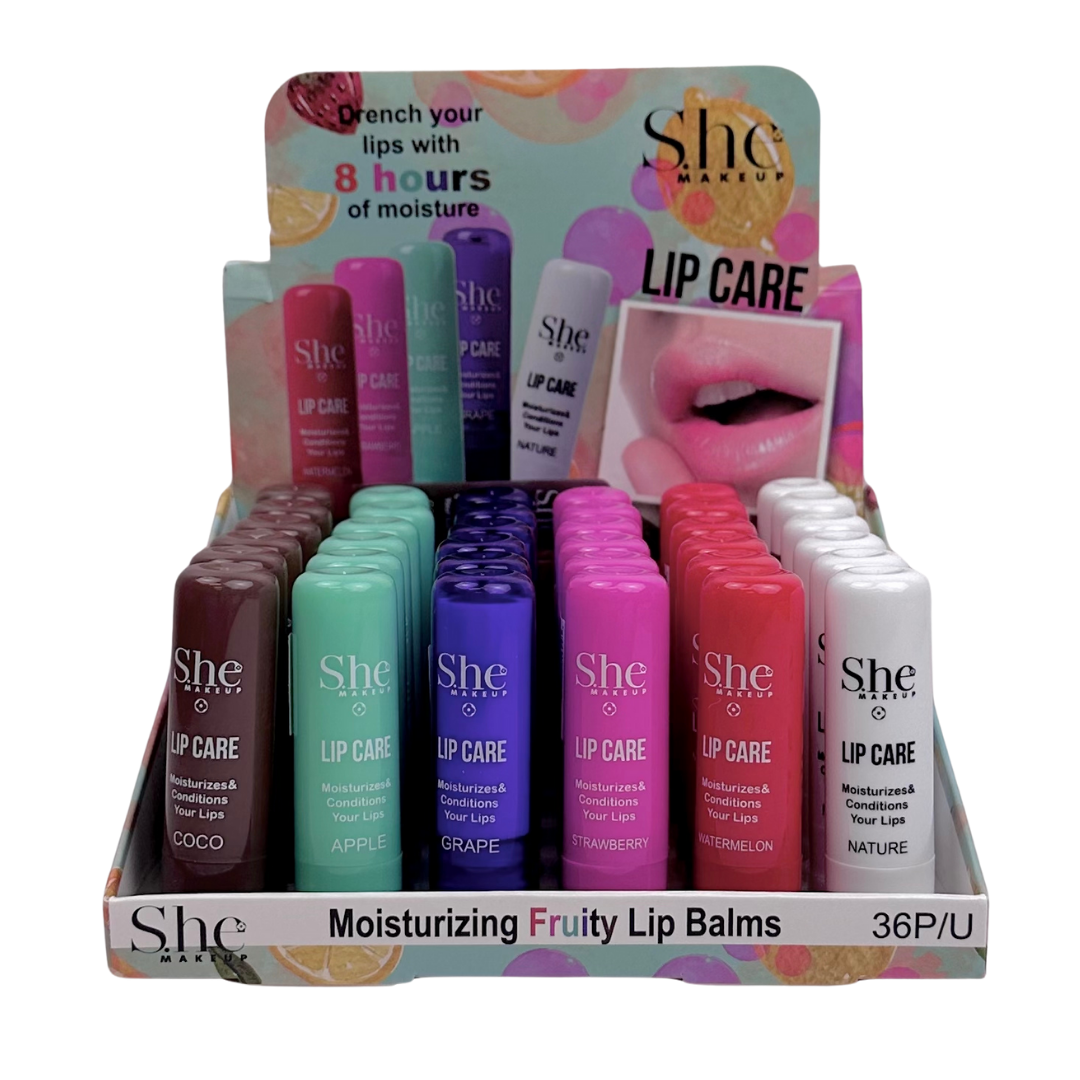 LC01 Moisturizing Fruity Lip Balms Display