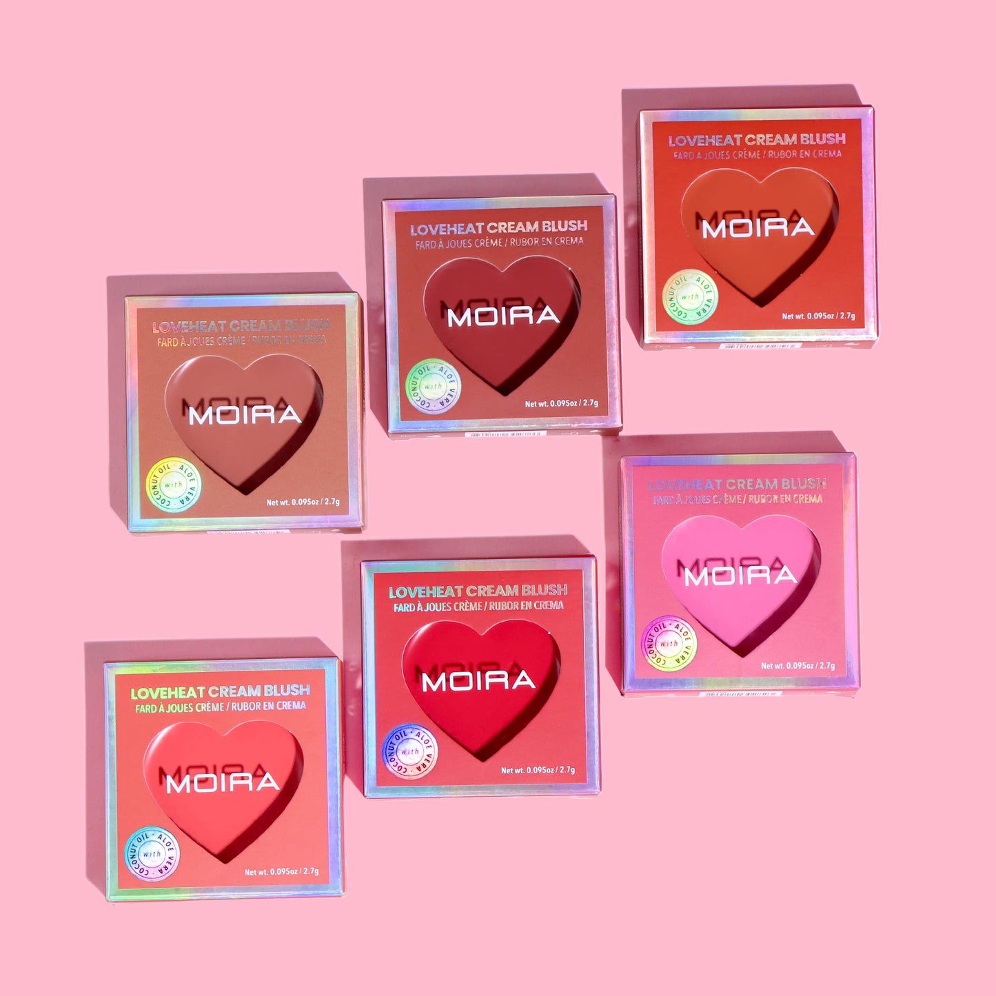 Moira Loveheat Cream Blush (CRB 001, I Respect You) 3pc Bundle