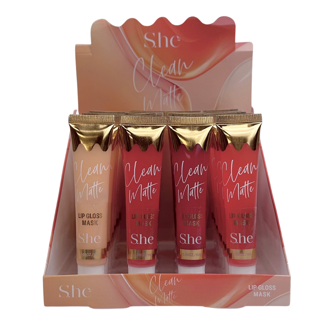 LM981 Clean Matte Lipgloss Mask Display
