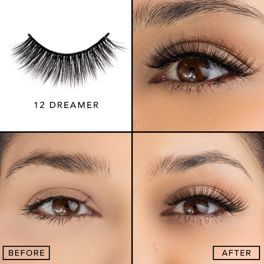 #280 Italia Deluxe Lash Out 3D Mink Lashes 12pc Set - 12 Dreamer