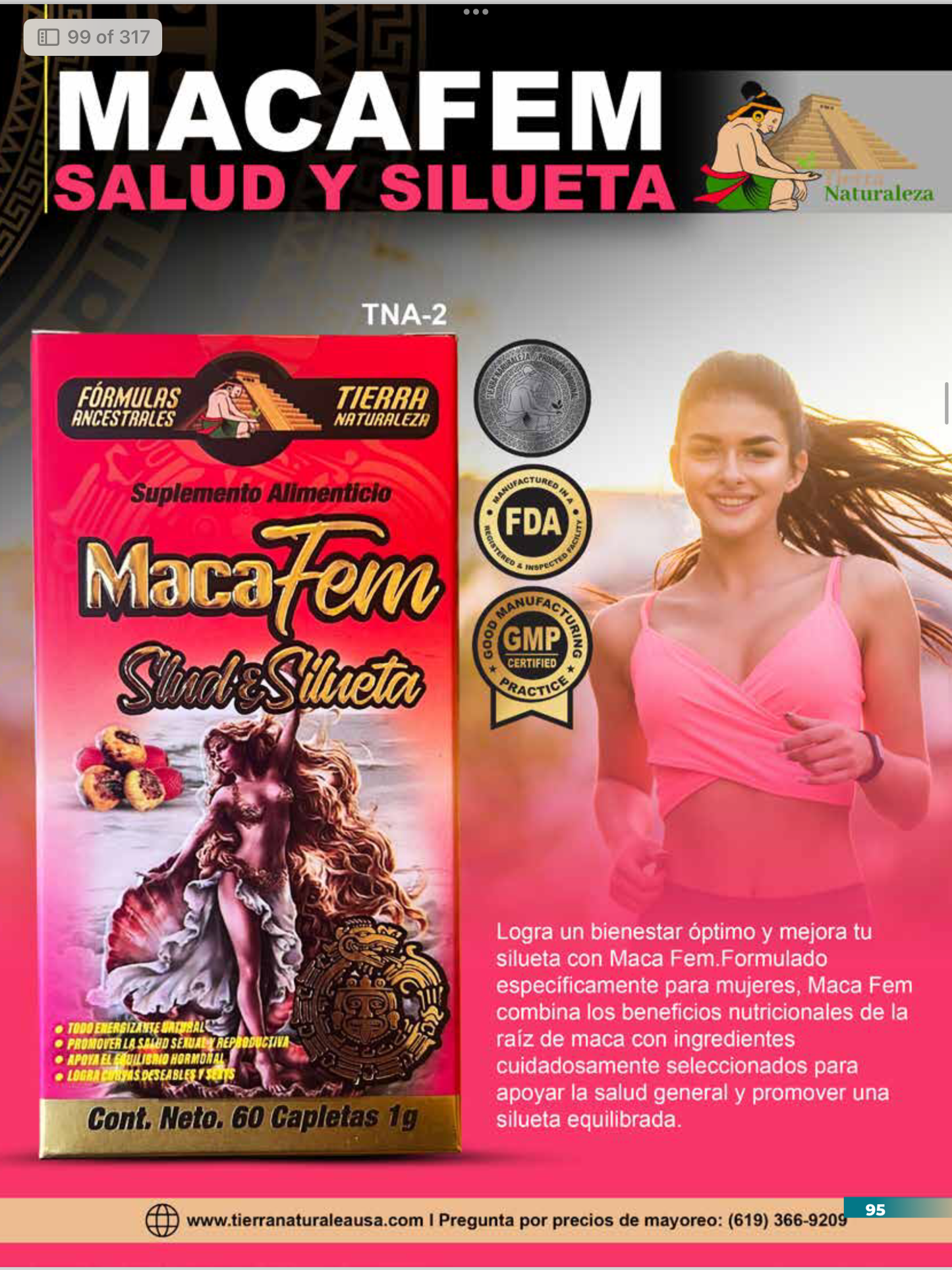 TNA-2 MacaFem Salud Y Silueta Cont. 60 Capletas