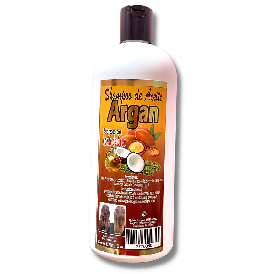 Shampoo de Aceite Argan Reforzado con Aceite de Coco Cont. 32oz