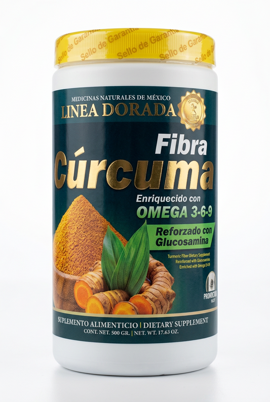 Fibra Curcuma Enriquecido con Omega 3-6-9 Cont. 500 g