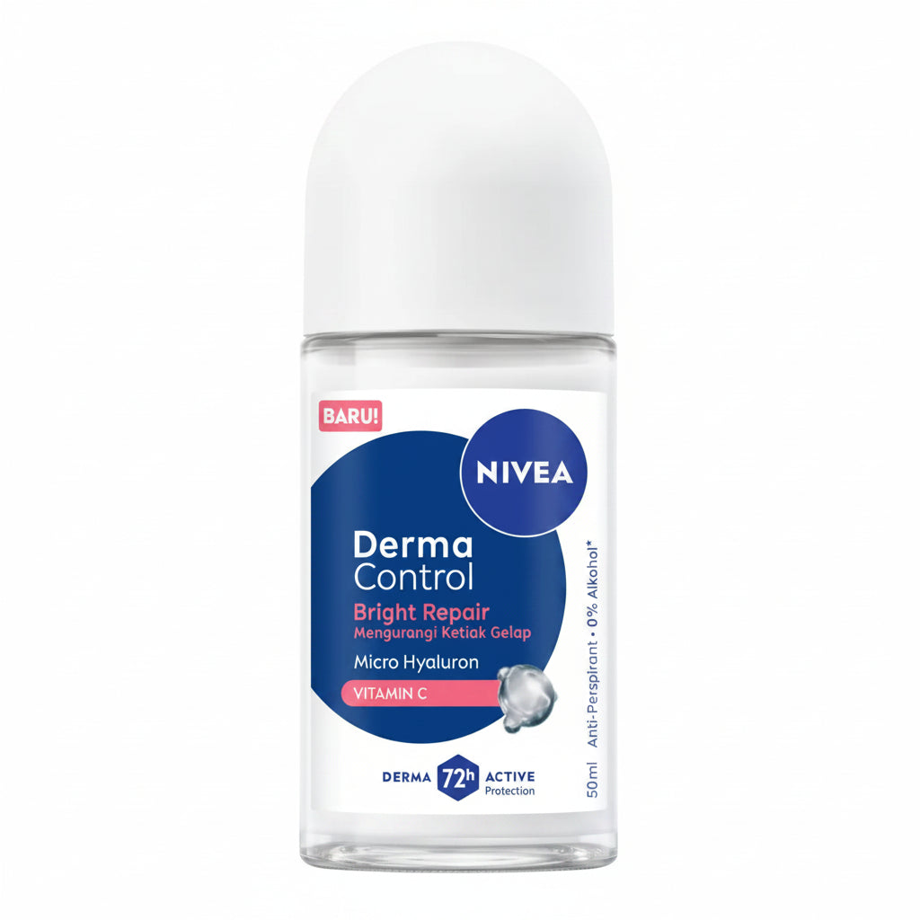 NIVEA Deodorant Roll On -Derma Control-  Bright Repair Vitamin C & Micro Hyaluron 50ML