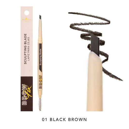 #831SBP Italia Deluxe Brow Fix Sculpting Blade 01 Black Brown