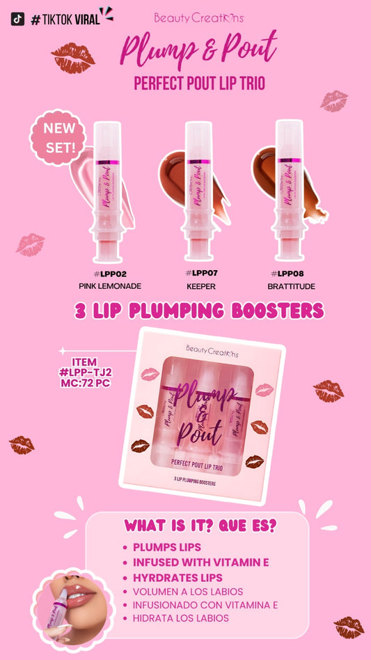 LPP-TJ2 Plump & Pout Nude Lip Trio Vol. 2