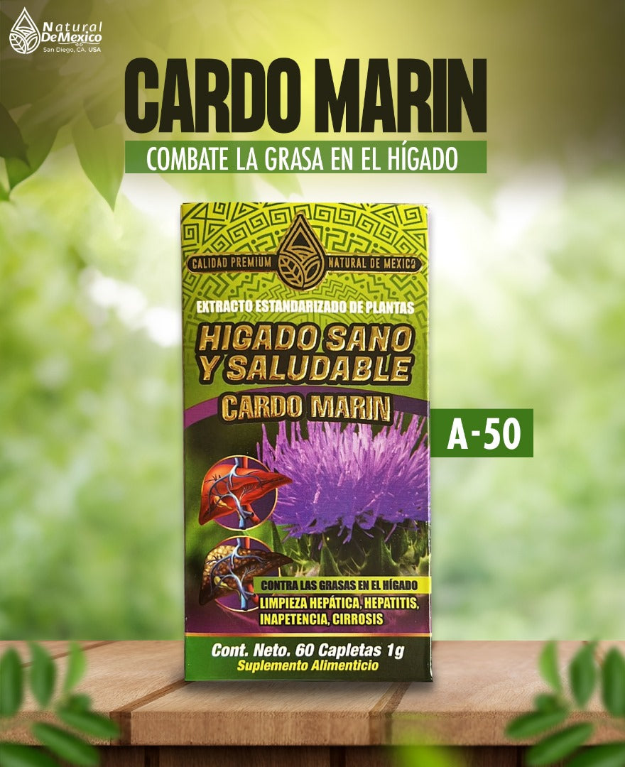 A-50 Cardo Marín Mejor la Función del Hígado Cont. 60 Capletas