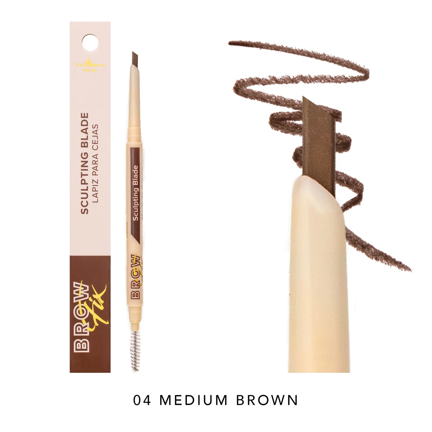 #831SBP Italia Deluxe Brow Fix Sculpting Blade 04 Medium Brown