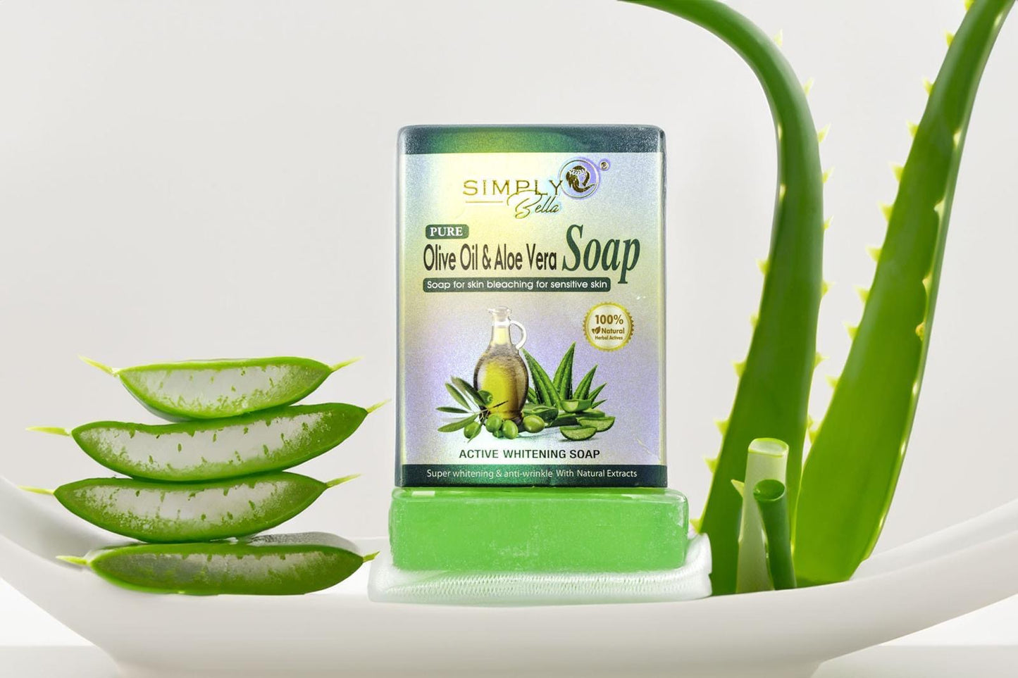 SIM001 Simply Bella Pure Olive Oil & Aloe Vera 100% Natural Soap