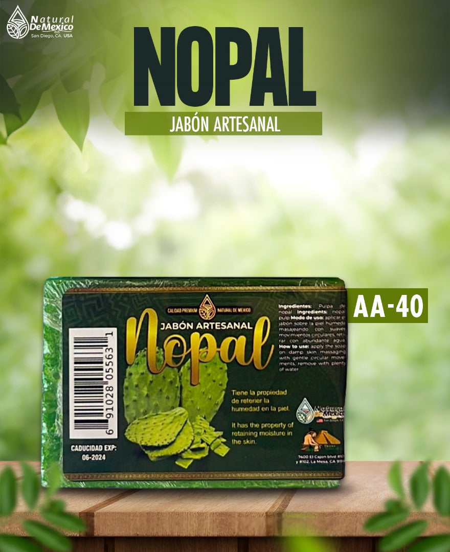 AA-40 Jabón Barra Artesanal de Nopal 100g