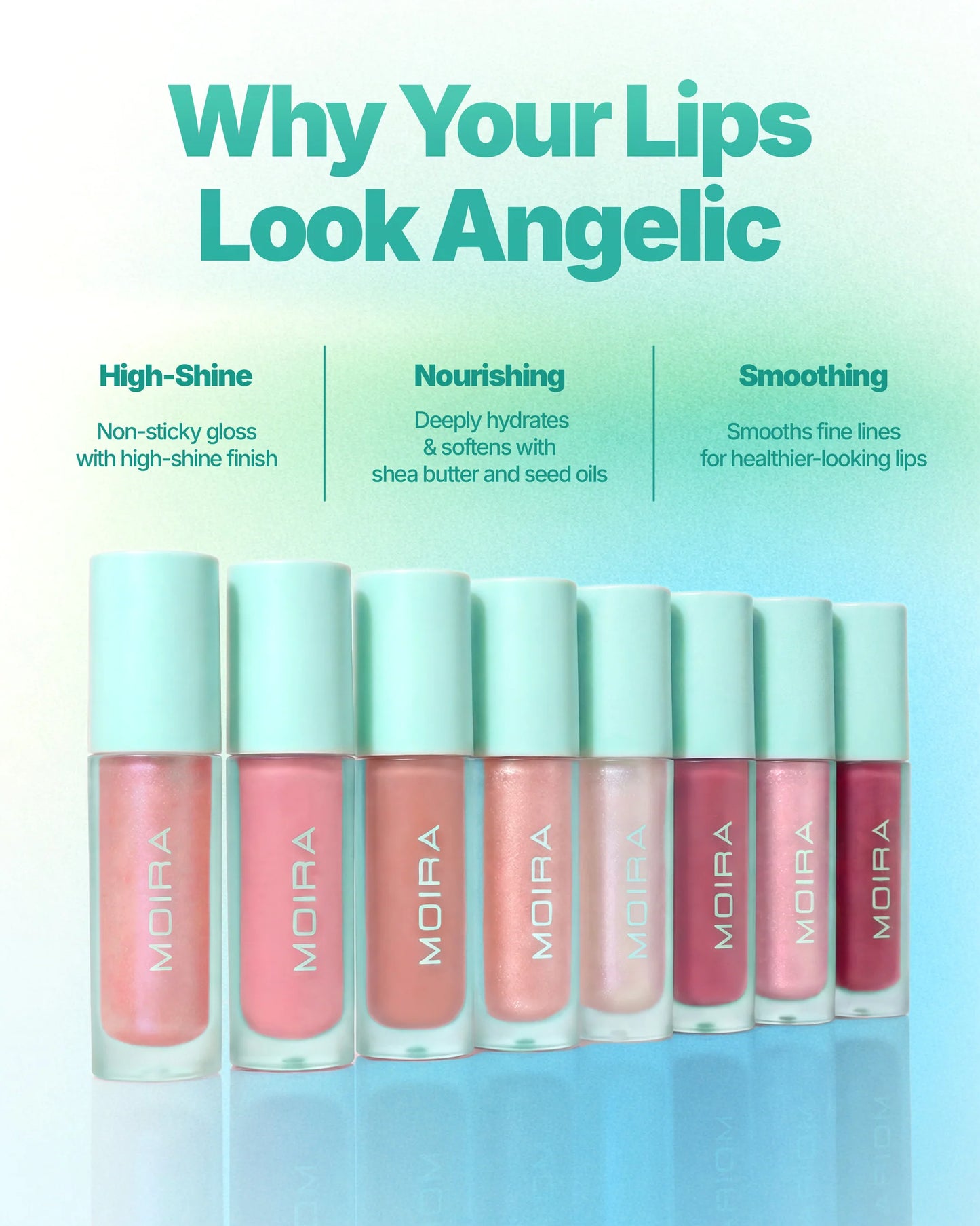 Moira Angel Glow Gloss (AGG002, Fairy Glow) 3pc Bundle