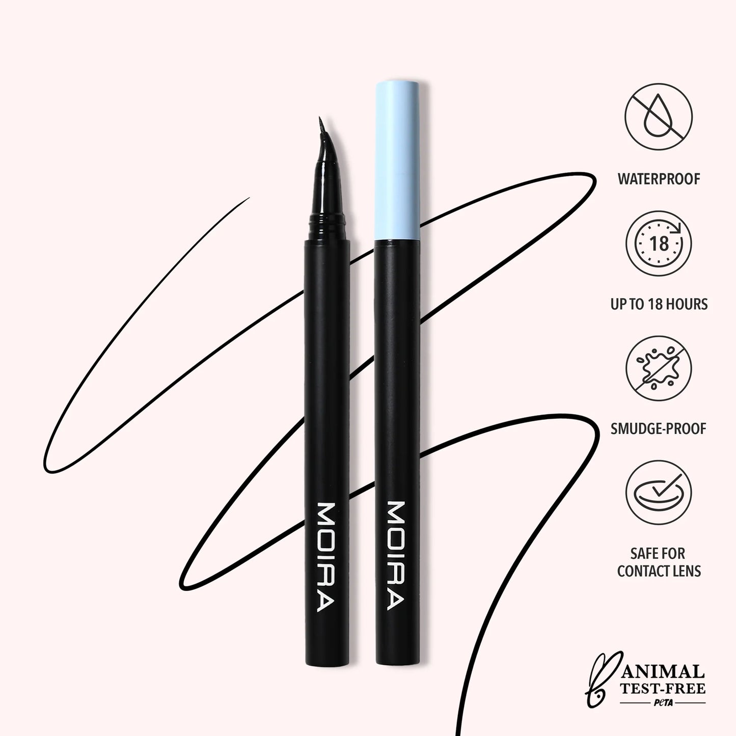 ALL001 Angled Liquid Liner (001, Black) 3pc Bundle