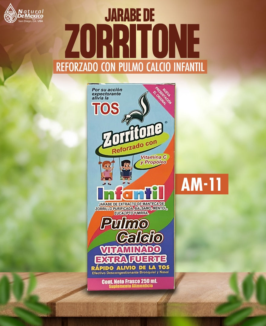 AM-11 Jarabe Zorritone Extra Fuerte Reforzado con Vitamina C y Propóleo para Infantil