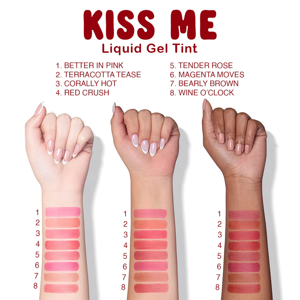 KMLT-1 Beauty Creations Kiss Me Liquid Gel Tint (Better in Pink) 3PC SET