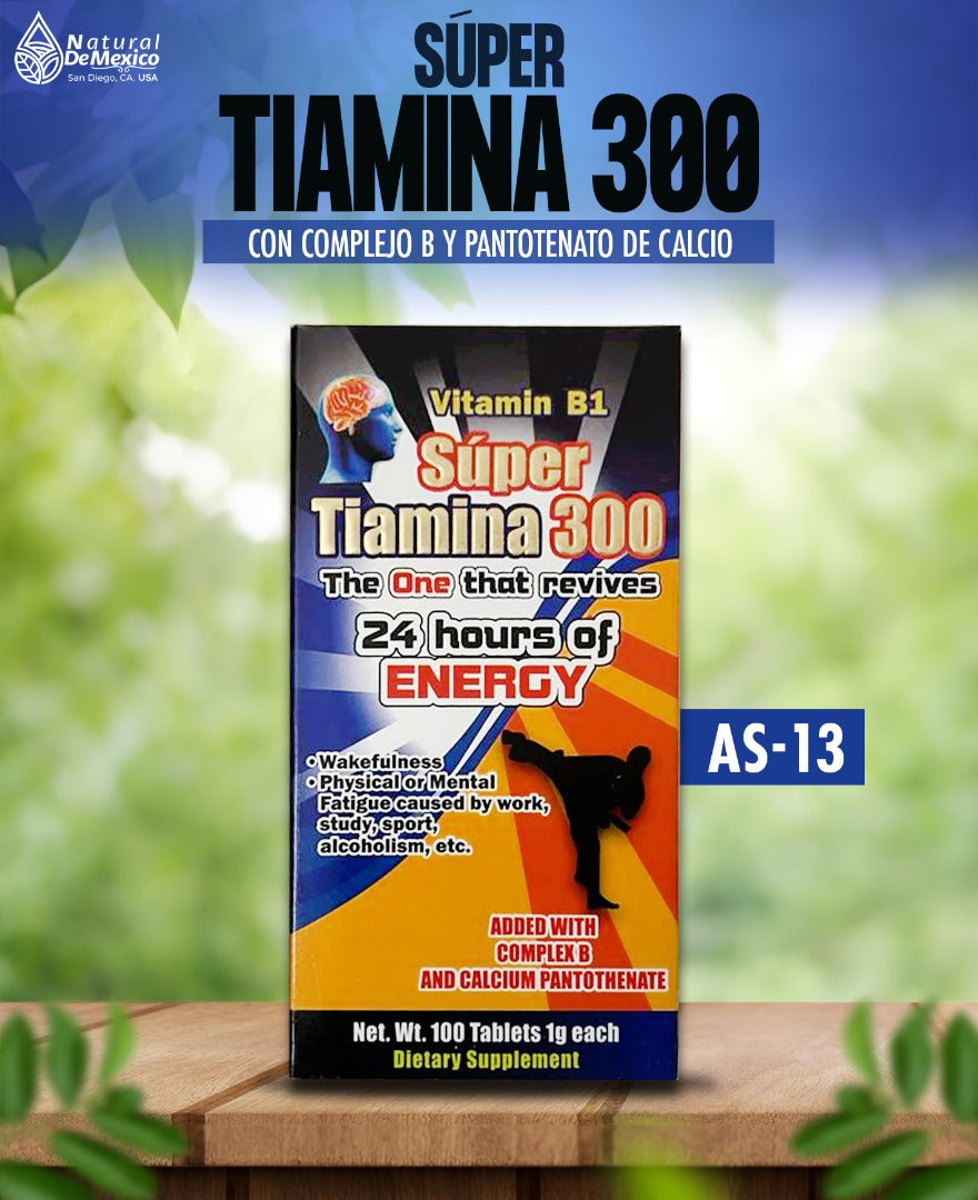 AS-13 Super Tiamina 300 Cont. 100 Tabletas