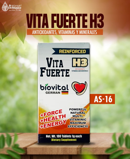 AS-16 Vita Fuerte H3 Cont. 100 Tabletas