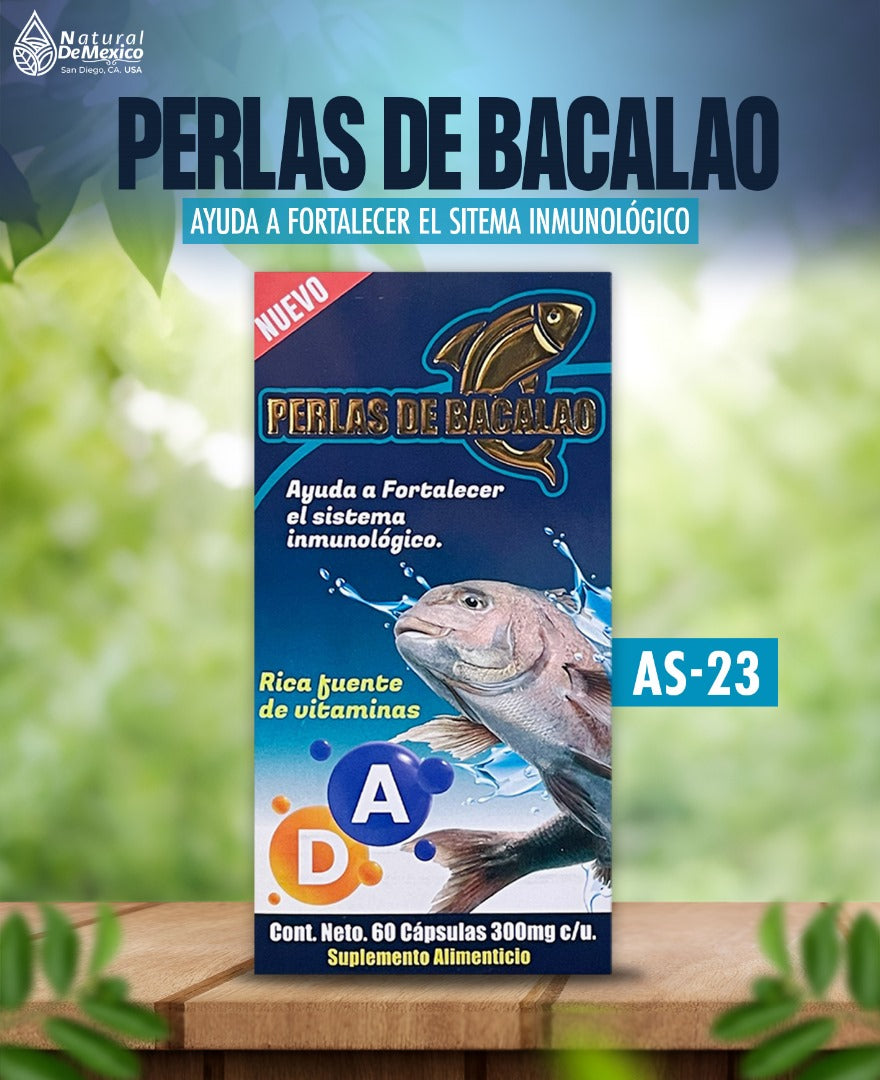 AS-23 Perlas de Bacalao Cont. 60 Cápsulas